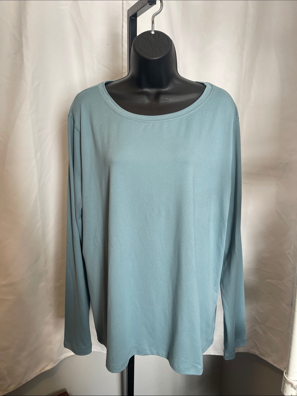 Zenana Everyday Light Blue Long Sleeve Crewneck Top